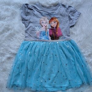 Frozen Magic Kids Dress – Elsa & Anna Glitter Party Frock 4T 7/8